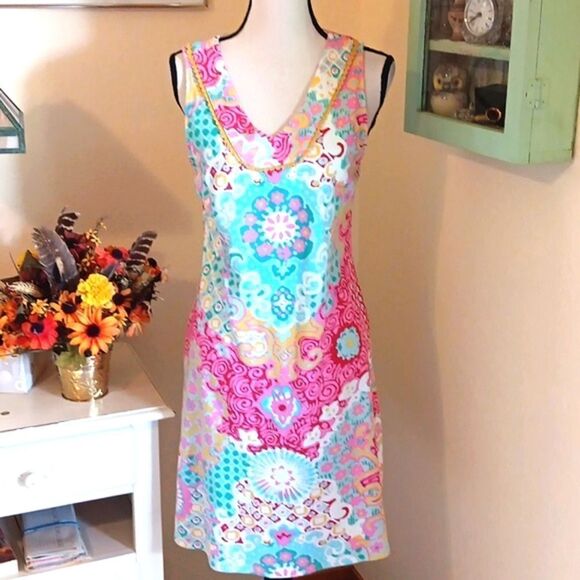 Talbots Bright Shift Dress - Picture 2 of 11